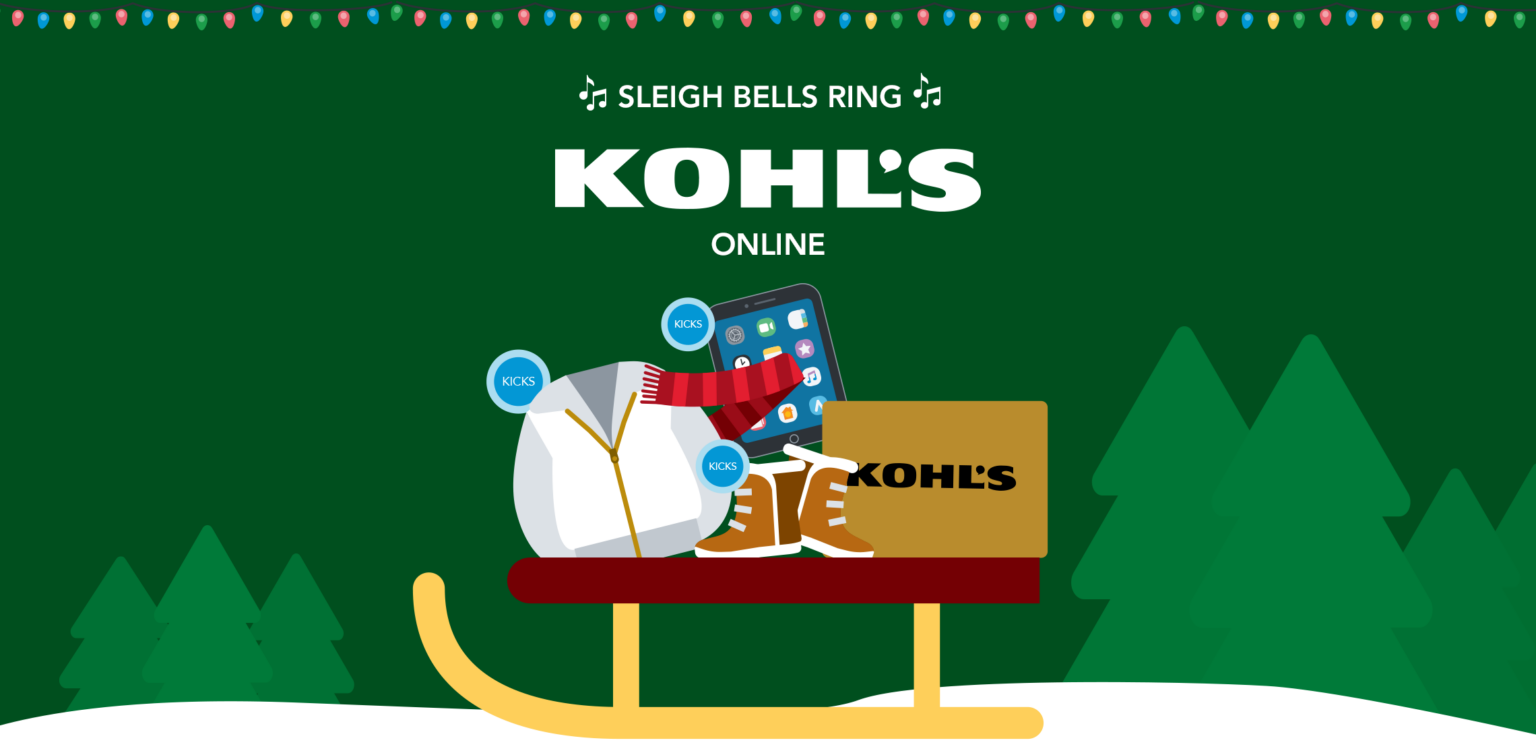 Shopkick Sleigh bells ring for kicks and Kohl's deals online