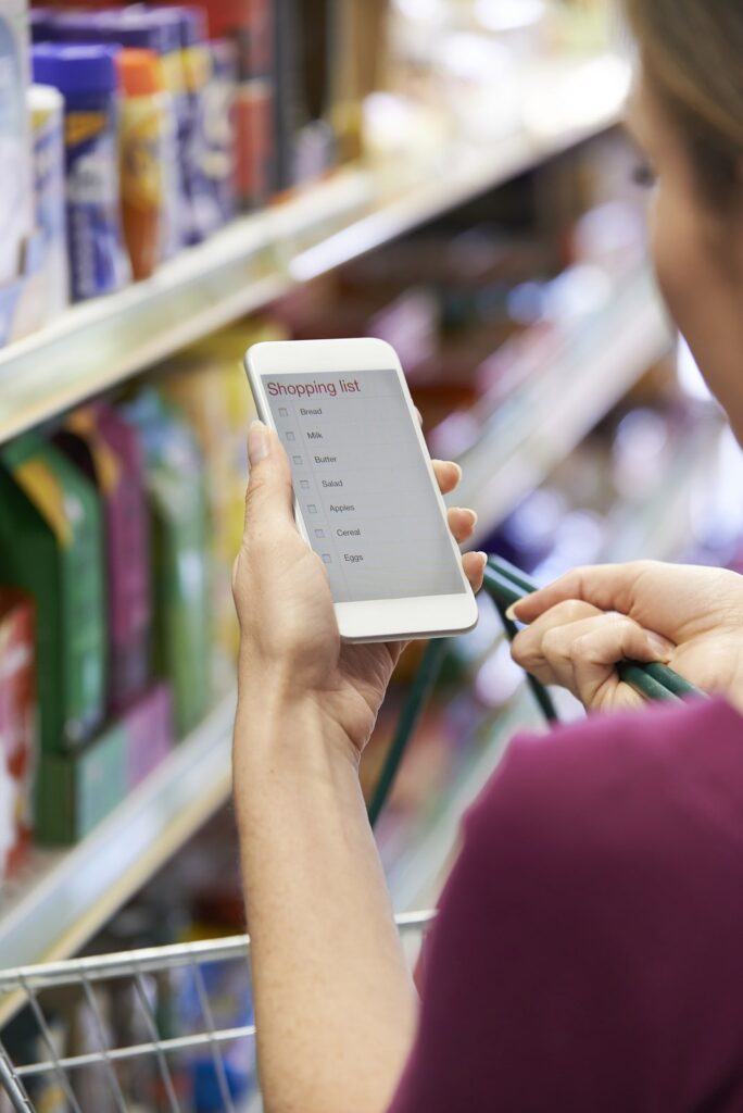 grocery list app with prices