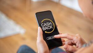 Phone screen with Cash Back