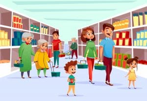 grocery shopping on a budget with the family