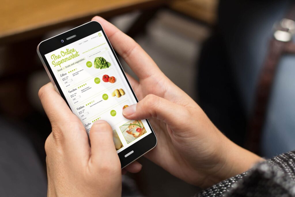 encouraging customers to use online grocery delivery and pickup