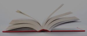 Book laying flat with pages open