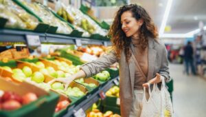 Woman grocery shopping