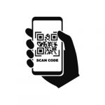 Cell phone used for scanning qr code