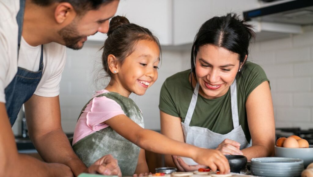 family making recipes for hispanic heritage month