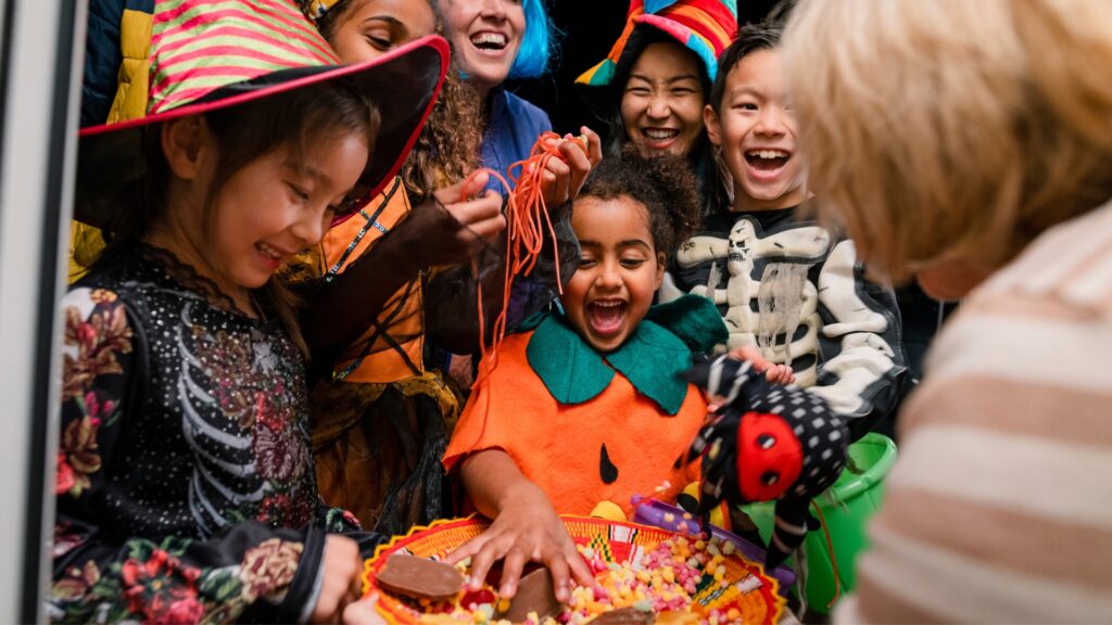 halloween trick or treat candy kids